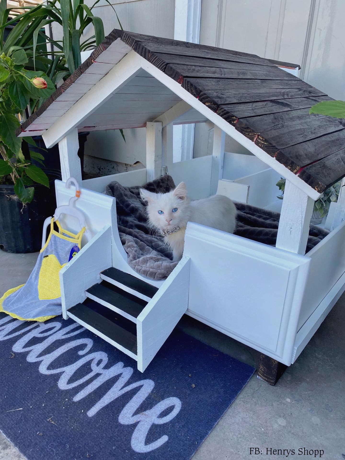 Dog/Cat Bed with Guest room & Deck