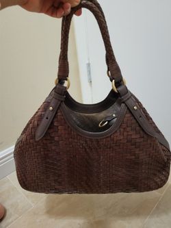New Authentic Handbags Large Triangle Tote Dark Brawn Chocolate