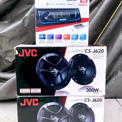 Jvc Bluetooth Audio USB Auxiliary Car Car Stereo Head Unit With 6-1/2 Speakers New 