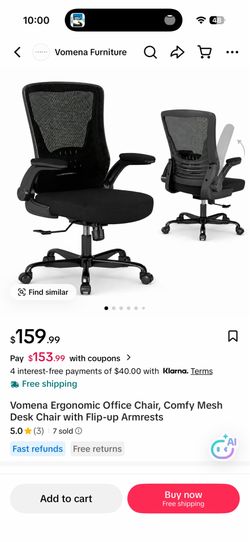 Vomena Ergonomic Mesh Office Chair – Brand New Sealed