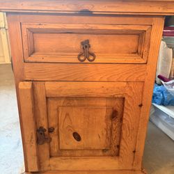 Pine Wood Nightstand