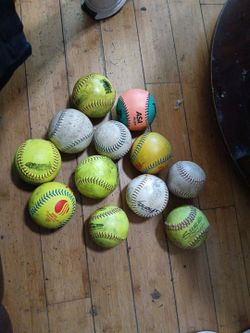 Mixed 12" Softballs From Various Brands