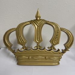 Wooden Crown Decorative Accent Vintage Hand Made Desk Stand Prop Nursery Big 15”