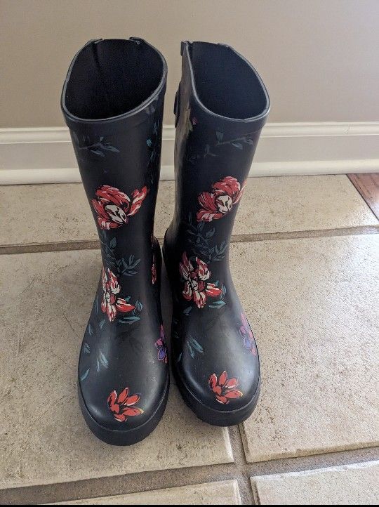 Floral Rain Boots