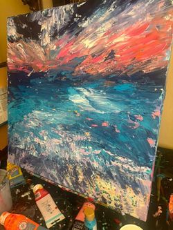 Ocean View Abstract Painting