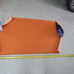 Orange Vinyl  Furniture Fabric  4.5ft X 3ft