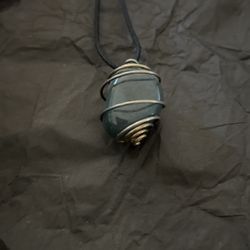 Caged Blue Stone Necklace