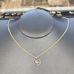 10kt Real Gold Chain 10kt Real Gold Diamond Pendant 