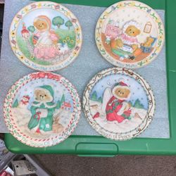Cherished Teddies Plates. Set Of 4