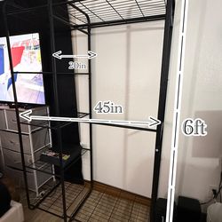 Metal clothing rack