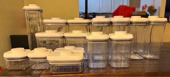 OXO Pop Container Set Clear with White Lids