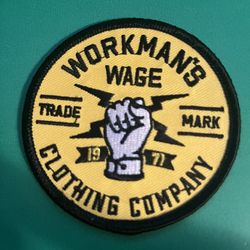 Workmans Wage Blue Collar Patch