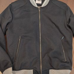 GORGEOUS ZARA Mens Blue Lined Track Jacket Size Large
