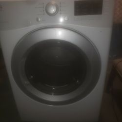 White Kenmore Washer And Dryer, Front Loading.