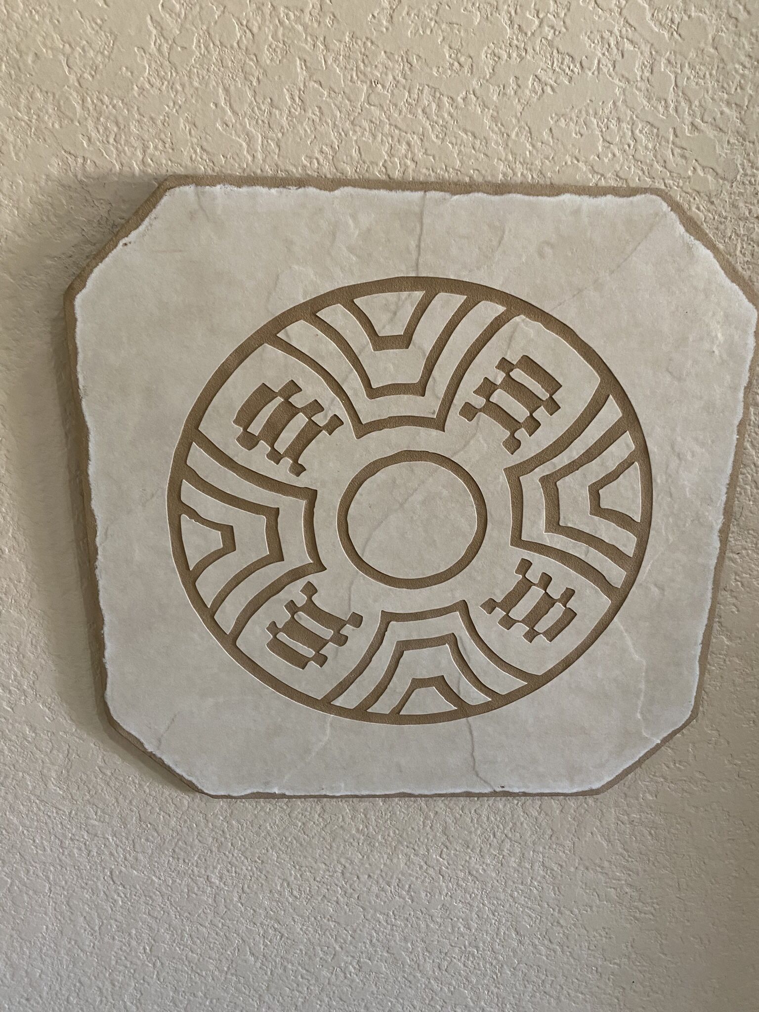 Porcelain sand, blasted wall hanging