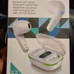 Nizoni stereo earbuds with led charging case wireless