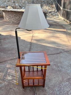 Side Table with Lamp