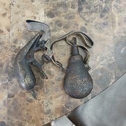 Antique Black Powder Loader And Holder