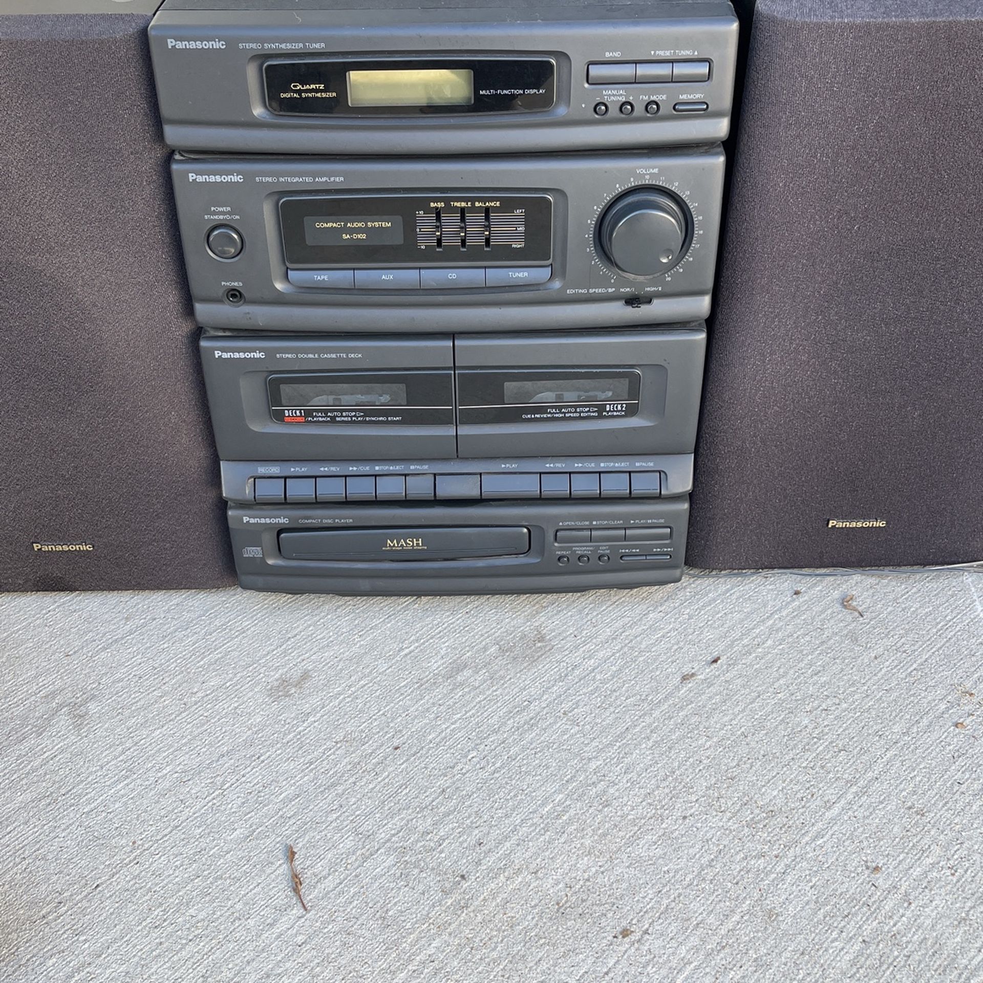 Panasonic Muzik Lin Cd  Two Tape Cast Cd Tuner Stero 