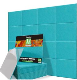 18 Pack Acoustic Panels12" X 12" X 0.4" Sound Proof Panels With Self-Adhesive Absorbing High-Density Sound Deadening Panels Decoration soundproofing p