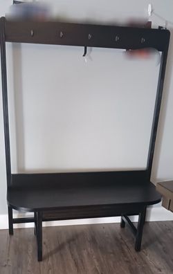 Bench/coat Rack Brown Color New Great Piece Of Funiture Foe When You Enter A House