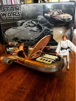 Star Wars Black Series X-34 Landspeeder & Luke Skywalker Vehicle Set - Open Box