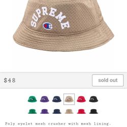 Supreme X Champion Bucket Hat