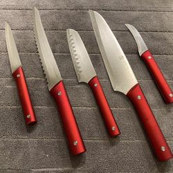 Knife Cylinder Block Set And 5 Knives