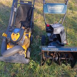 Craftsman Snow Blower And Leaf Chopper For Fixing