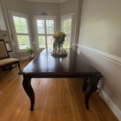 78” Bassett furniture Dining Table With Bench