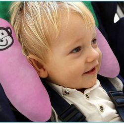 Head Support Adjustable Infant Baby Pillow Cars Seat New Pink 