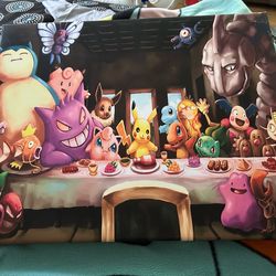 Pokemon Last Supper custom canvas