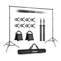 EMART Backdrop Stand 10x7ft(WxH) Photo Studio Adjustable Background Stand Support kit
