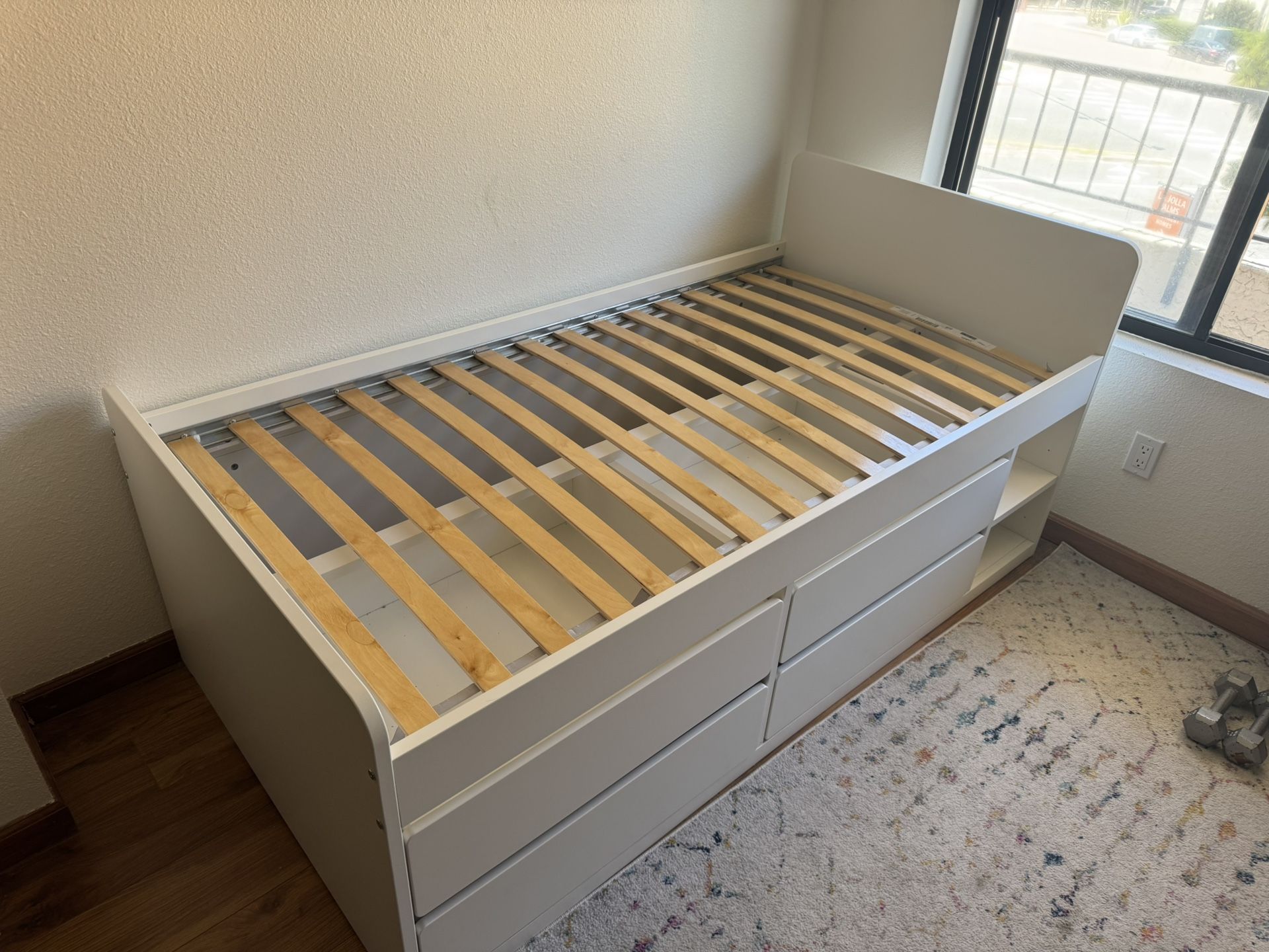 Twin Dorm Bed With Storage 