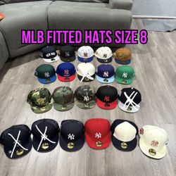 MLB New Era New York Yankees Múltiple Colors And Patch 59fifty Fitted Hats Size 8