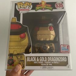 Mighty Morphin Power Ranger Black & Gold Dragonzord Funko pop 535