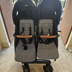 Zoe Twin+ V2 Double Stroller – Like New + NEW All-Terrain Wheels + Extras