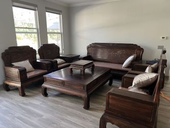 A set of rosewood furniture