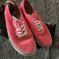 Pink Vans 8 In Men Or 9.5 Women