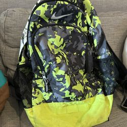 Nike Black Gray Neon Camo Backpack