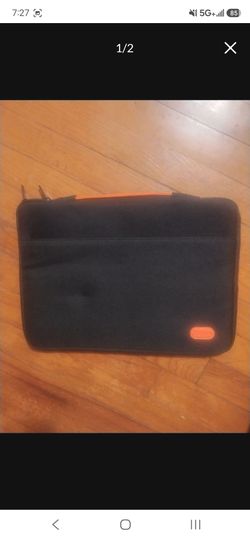 Black and Orange Laptop Sleeve Case