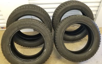 2 sets of snow tires barely used. 250 each set.