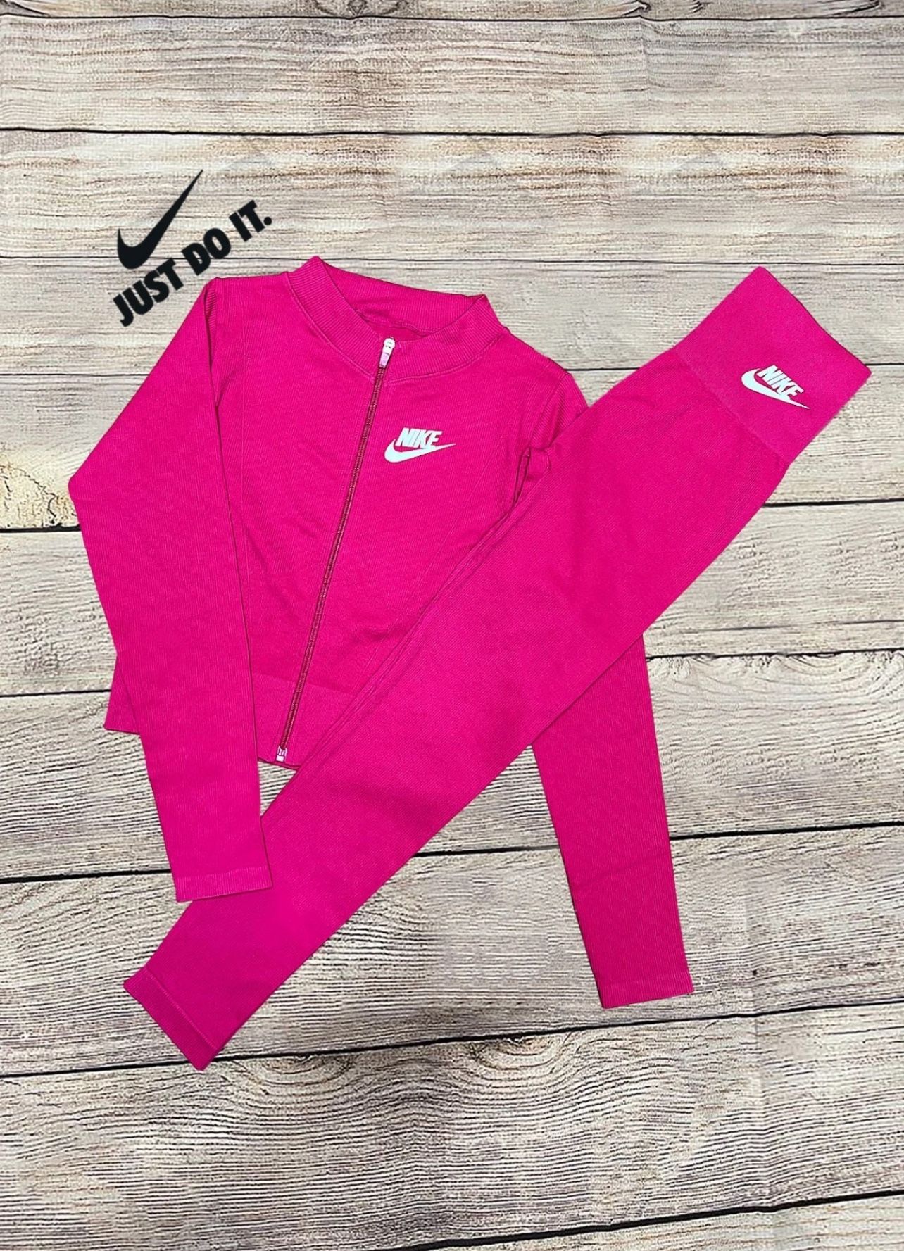 Nike 2 Piece Pink Suit Female (Stretchable) (S/M/L)
