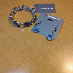 *New* Liz Claiborne Earrings w/ Matching Bracelet