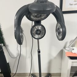 SalonPro Multi-Zone+ Professional Infrared Hair Color Processor & Multi-Function Dryer Accelerator w/ Rolling Base - Grey