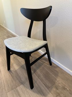 4 Black mid century chairs
