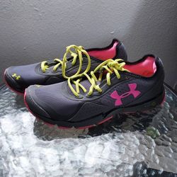 Under Armour Women's 4D Foam Sneakers 1235699-019 Gray/Pink/Yellow Size 11