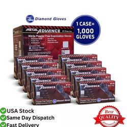 Metal Advance Black Nitrile 5mill Gloves 