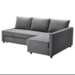 FRIHETEN Sleeper sectional,3 seat w/storage, Skiftebo dark gray