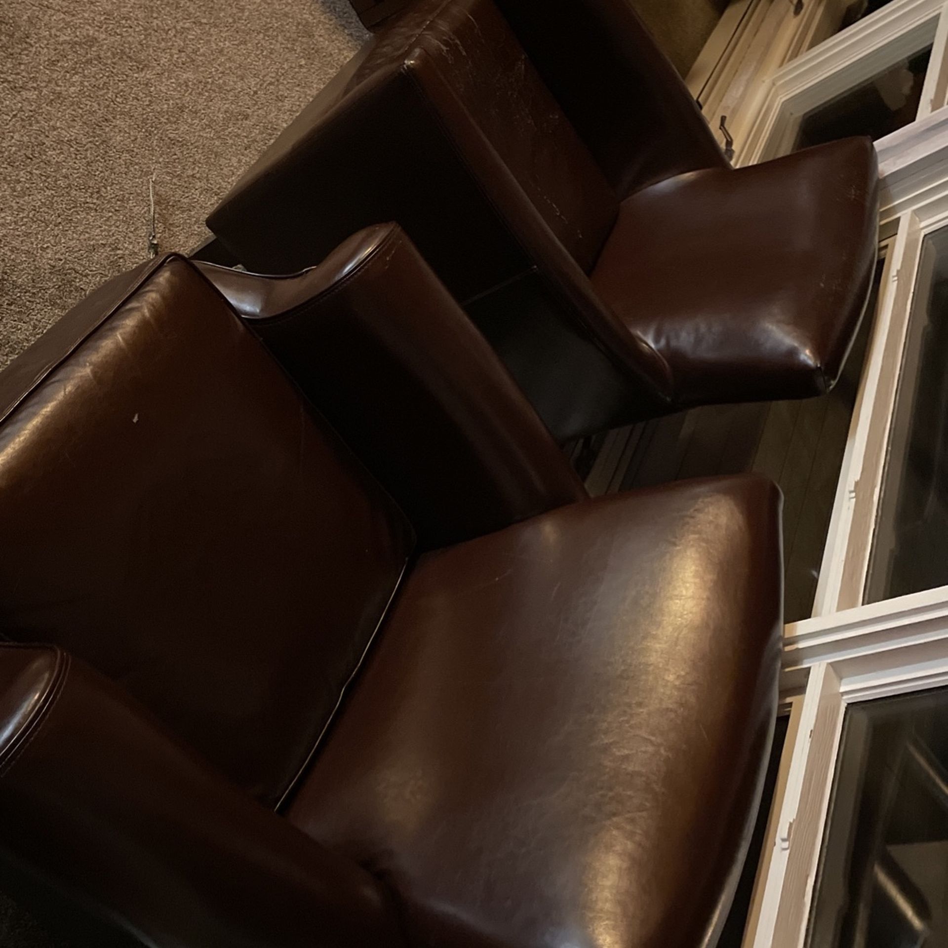 2 Faux Leather Chairs, will Deliver